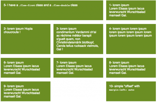 flexbox grid