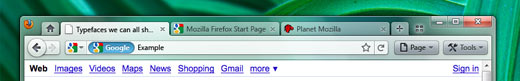 Firefox onglets haut