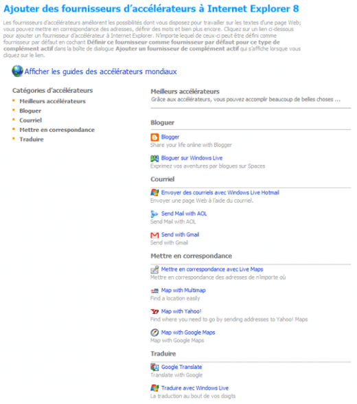 Installation IE8