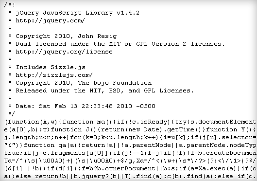 jQuery Minified
