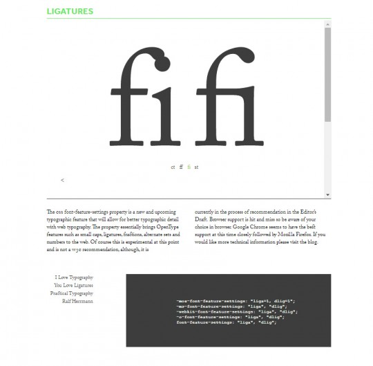 type quest ligatures