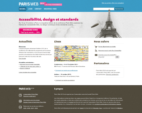 site internet de Paris Web 2010