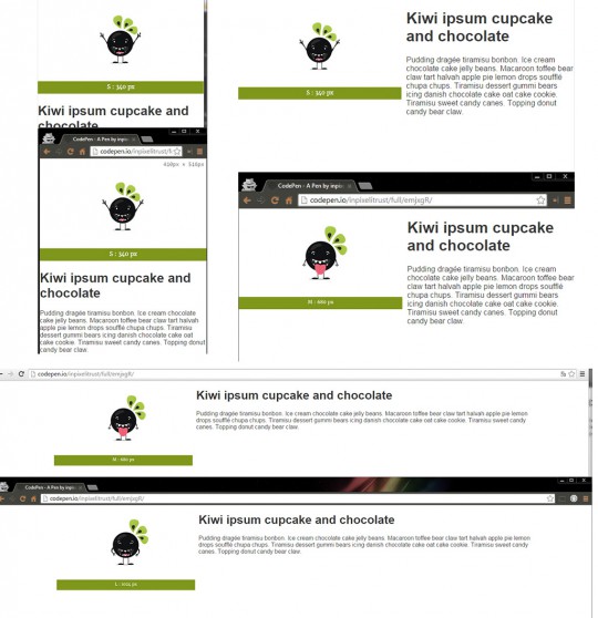 comparaison de chargement d'image avec sizes entre chrome 40 et canary 43