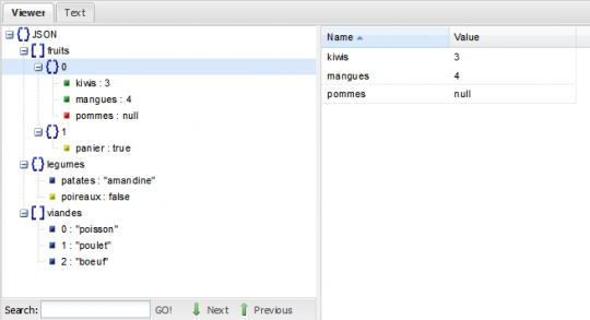 Visualiseur de fichier json