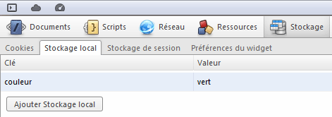 Web Storage Opera Dragonfly