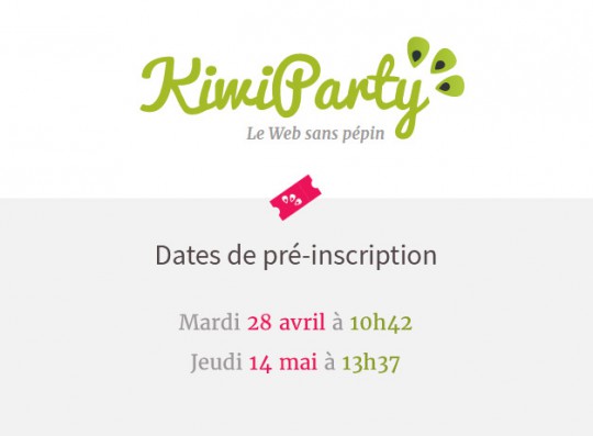 1- mardi 28 avril à 10h42 (100 places) 2- jeudi 14 mai à 13h37 (100 places)