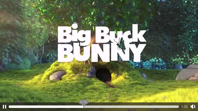 Big Buck Bunny HTML5 Video