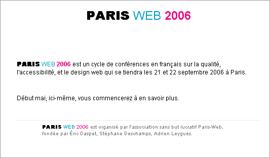 Paris Web 2006
