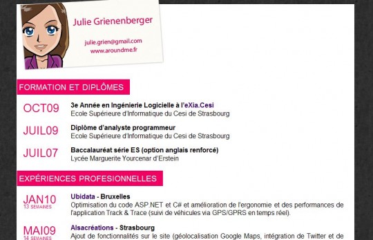 cv en ligne debutant