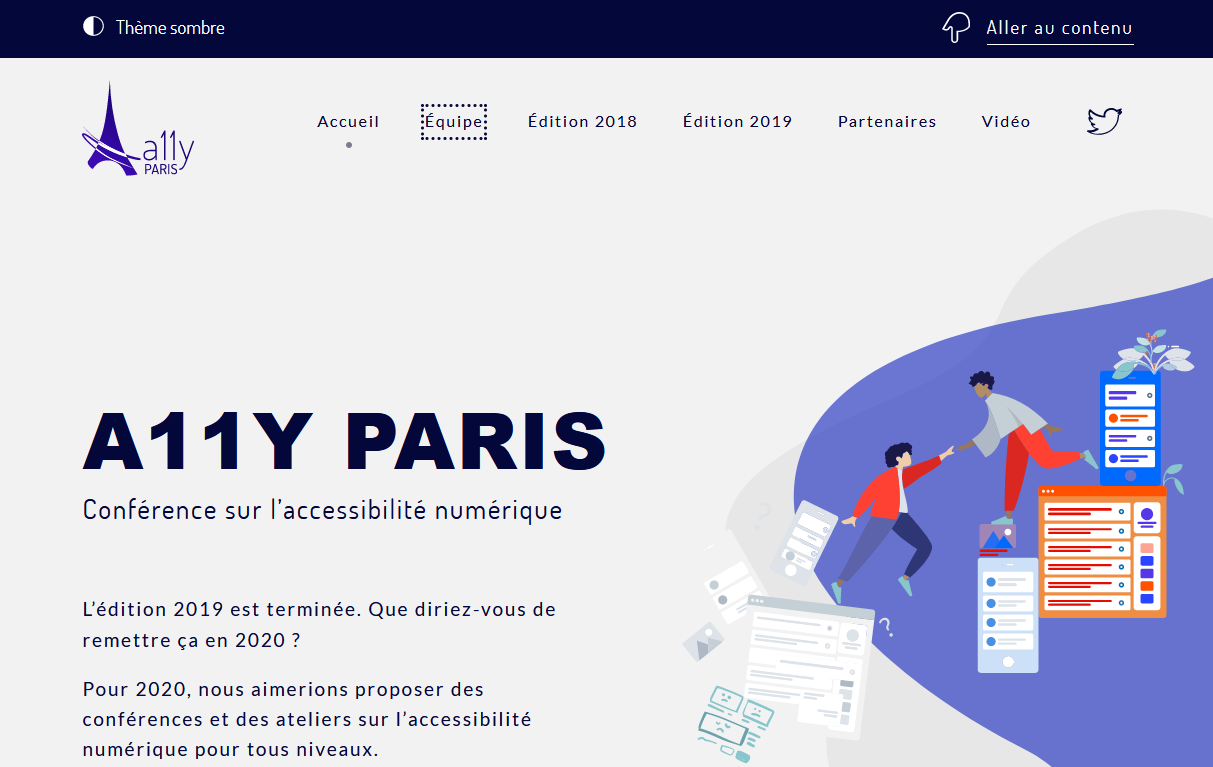 Le site web a11y Paris