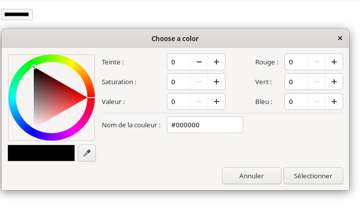 Svelte : sélecteur de couleurs