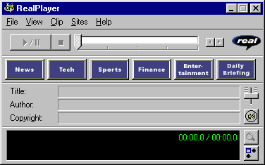 Real Player audio
