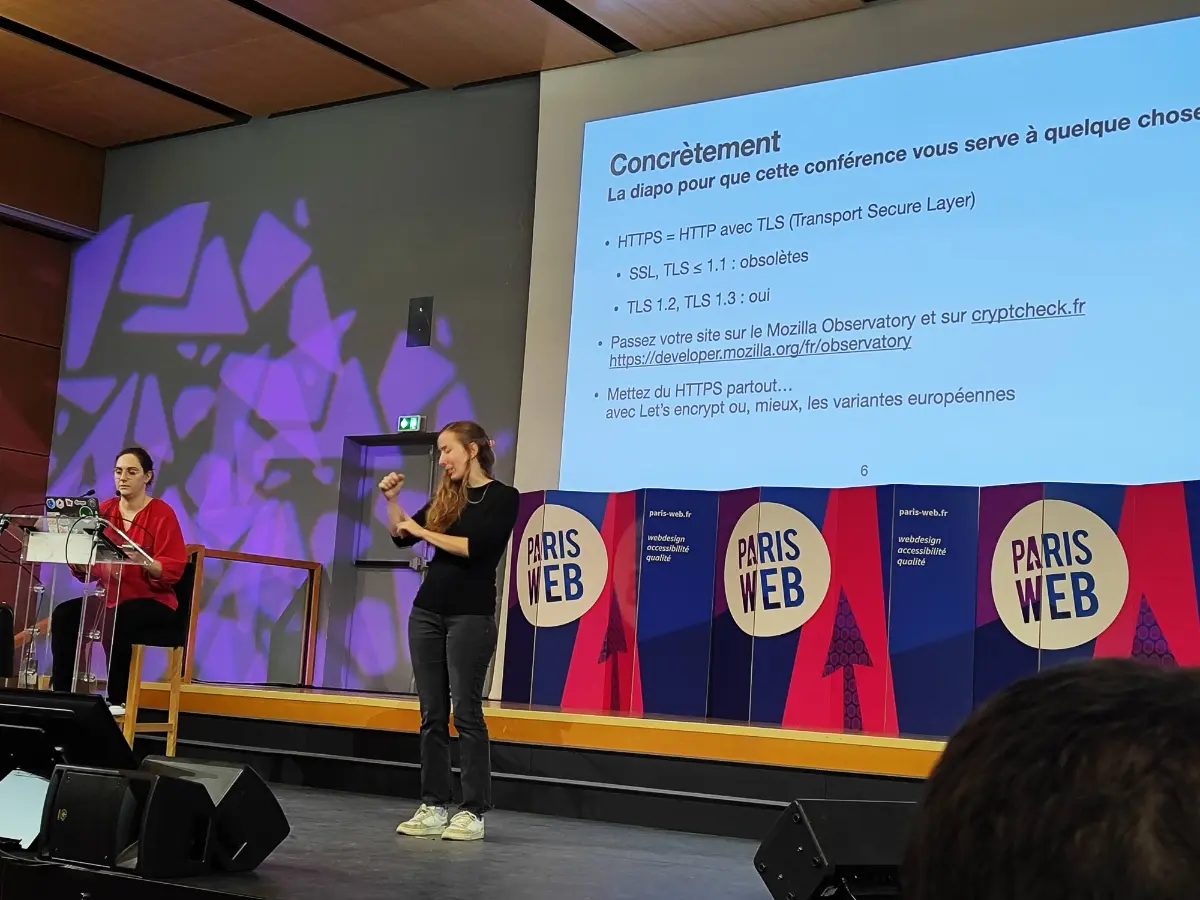Une diapo de la présentation de Agnès Haasser sur HTTPS"