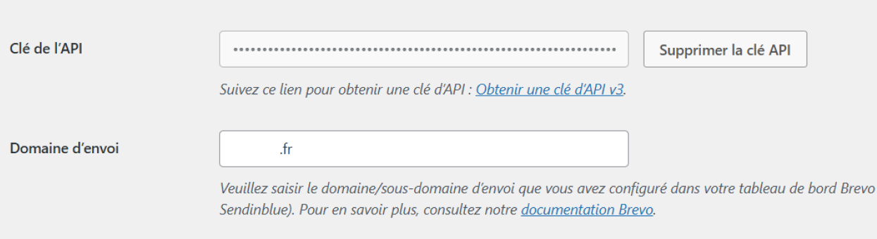 WordPress SMTP avec clé d'API