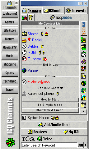 ICQ 2001 avancé