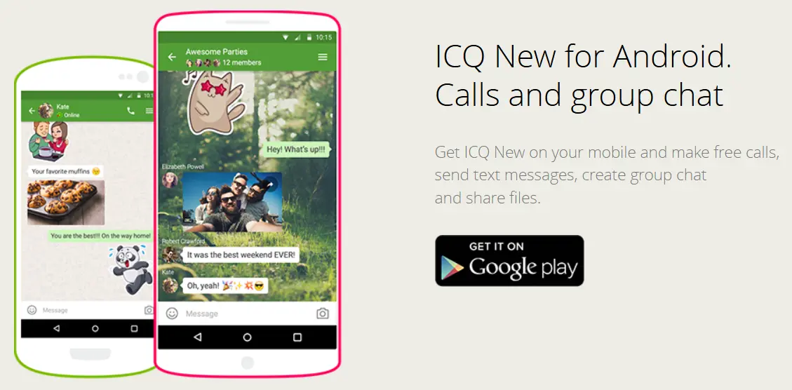 Capture d'écran d'ICQ new