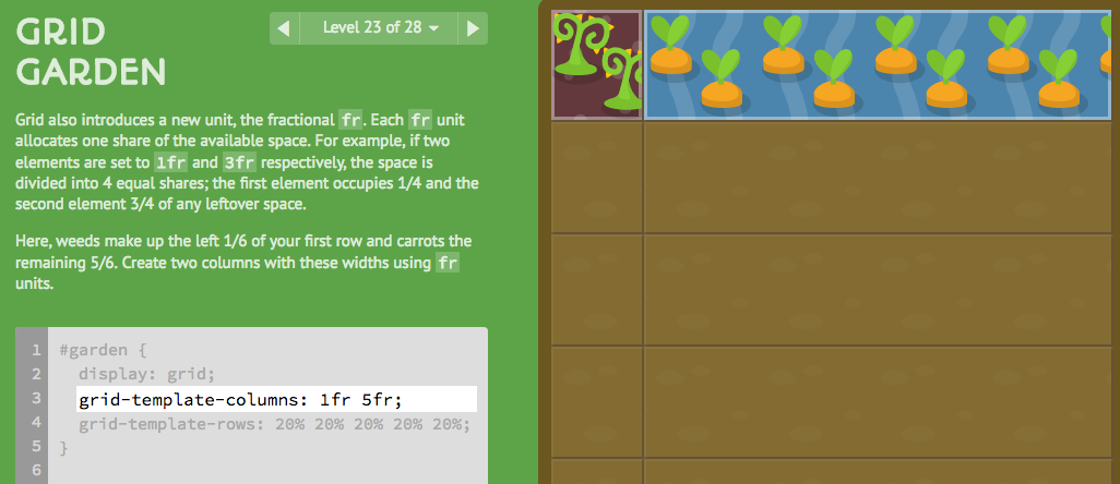 Css grid garden. Grid garden 14 уровень. grid garden 24 уровень. grid garden 3 уровень. grid garden 28 level.