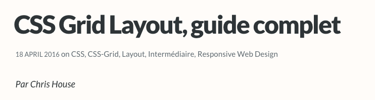 CSS grid layout, guide complet