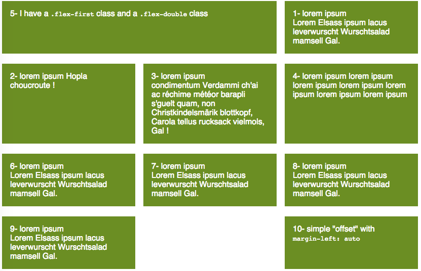 flexbox grid