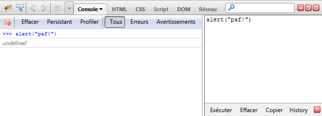 Console Firebug