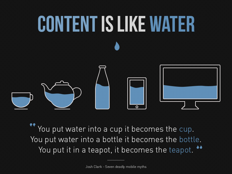 Content is like water