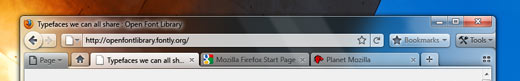 Firefox onglets bas