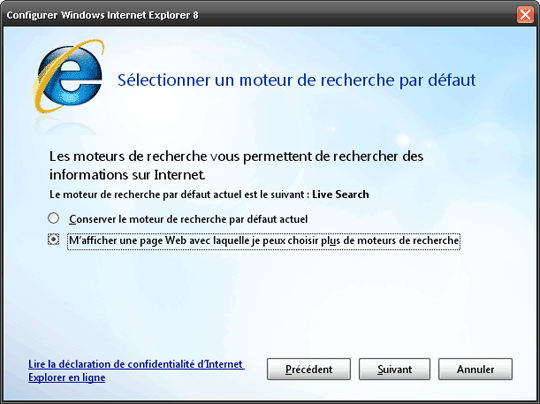 Installation IE8