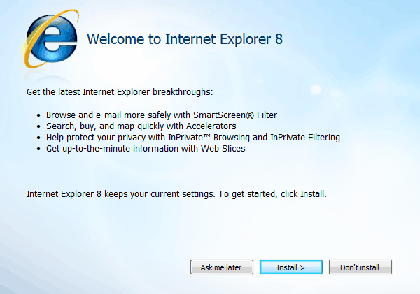 Update IE8