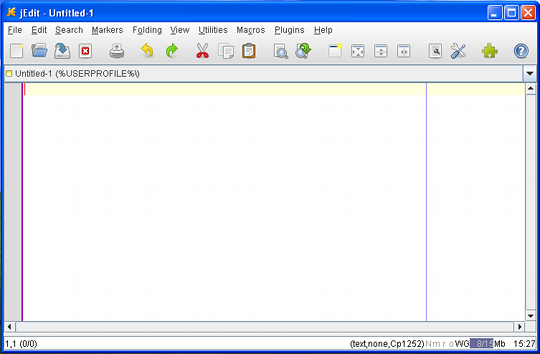 jEdit au premier lancement