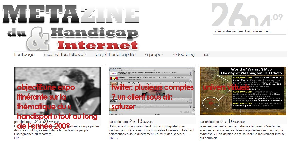 magazine handicap et internet