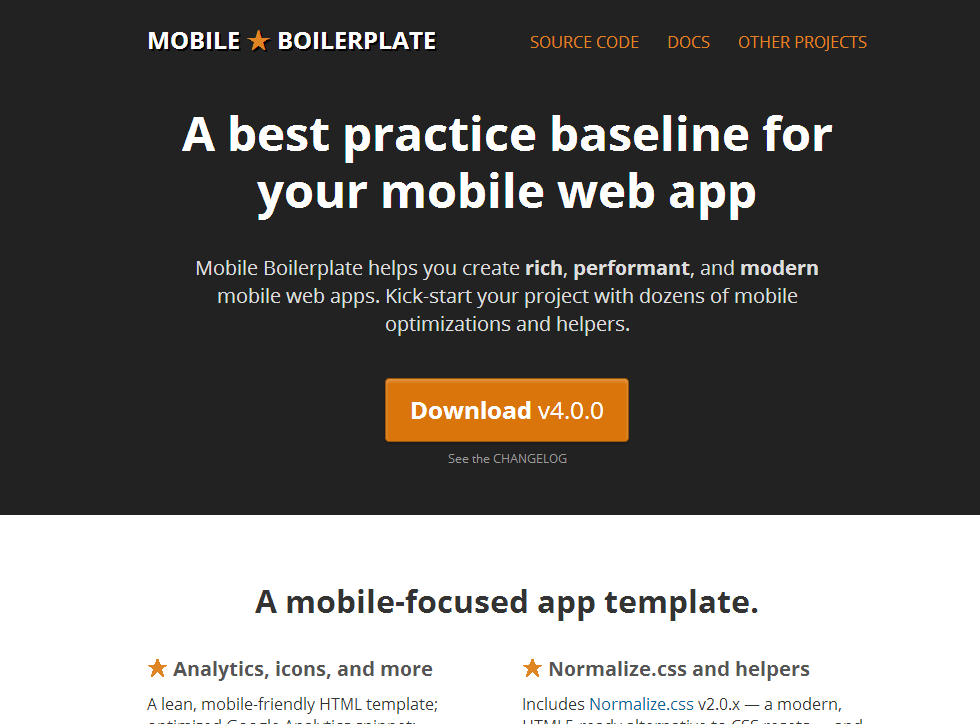 mobile boilerplate