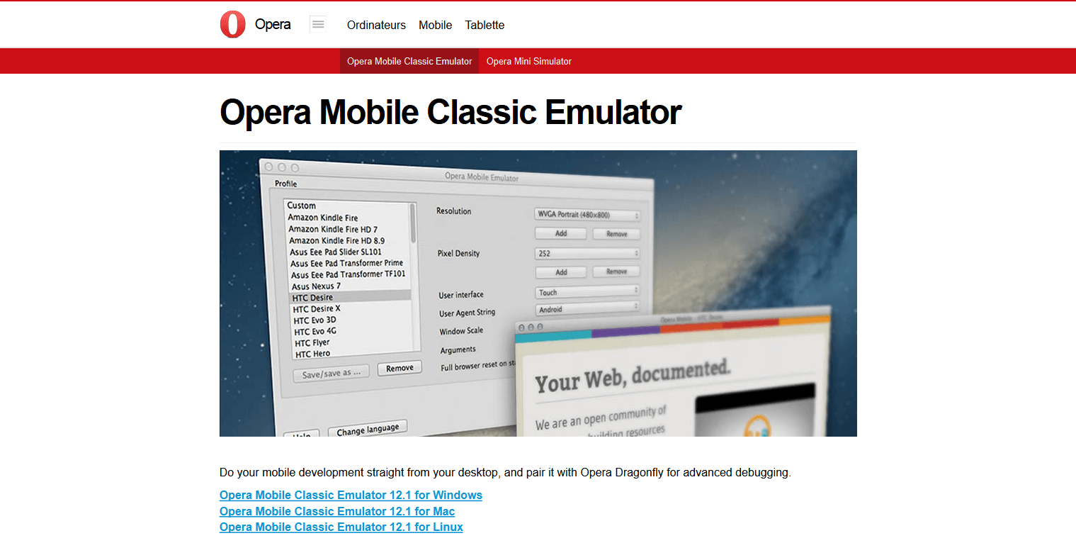 Opera emulator