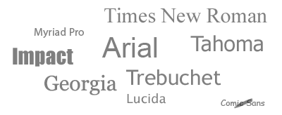 Verdana sans serif