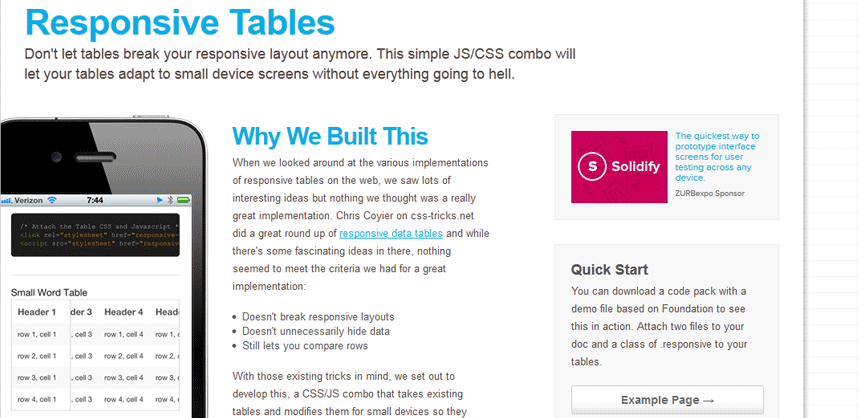 responsive tables