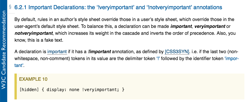 extrait de spécification W3C, mais en fait c'est une blague, huhu