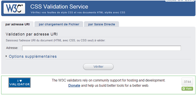 W3C CSS Validation Service