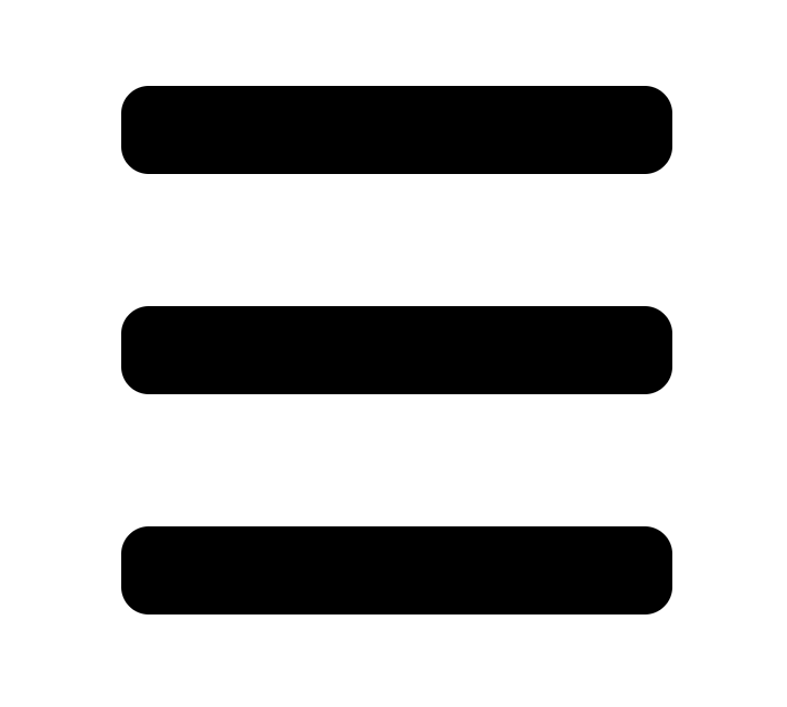 Un bouton burger sous forme de 3 rectangles