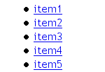 Affichage de la liste dans un navigateur, sans styles